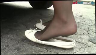 Video 1048574295: nylons shoeplay feet, pov nylon feet, nylon stockings feet, nylon feet legs, nylon pump, sexy shoeplay, redhead nylon
