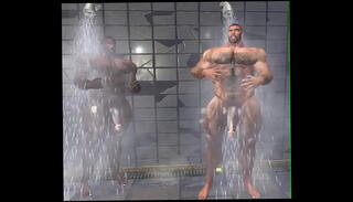 Video 1622417945: foot ball shower, black cock pissing, bear pissing, muscle piss