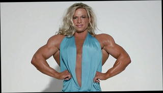 Video 1569840271: girl woman, straight woman, dress woman, big blonde woman, blonde muscle girl