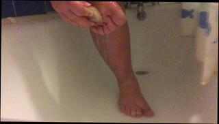 Video 1581871113: solo male feet, solo gay amateur, feet clean, shower feet, fat feet