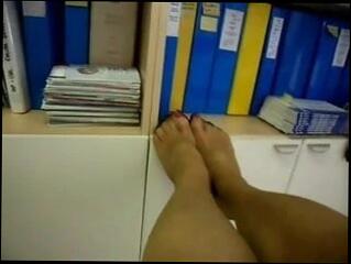 Video 126370601: feet straight, stockings legs feet, long legs feet, long feets red, feet red nails