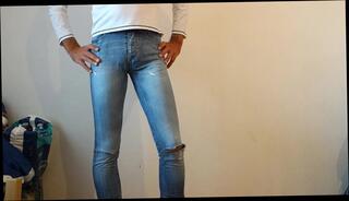 Video 166058101: skinny crossdresser, ripped skinny, crossdresser striptease, skinny gay man, tight skinny jeans, hd skinny