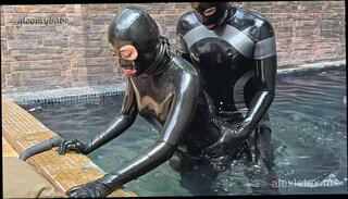 Video 1644952843: latex catsuit sex, latex sex slave, latex slave girl, fetish latex sex, amateur slaves sex, slave girl blowjob, amateur fetish couple, latin sex slave, latex orgasm, female sex slave, man sex slave, cumshot latex, submissive, pool sex