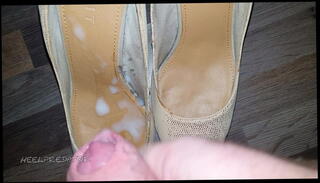 Video 1431790001: gay man cum, heels cum, wife shoes, wife friend, cum hd