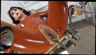 Video 1468581601: latex female mask, latex doll, straight masked