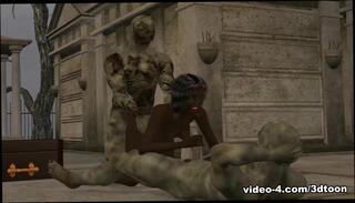 Video 1369537204: 3d toons, toon cartoon, two giant cocks, one cock two, black chick