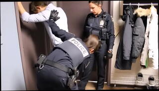 Video 1502150505: girl cuffed, girl busted, busting man, police busted, office girl, girl female