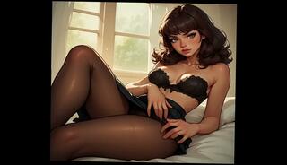 Video 1664613755: lesbian foot worship, pantyhose tease, toe sucking, porn game, eating pussy