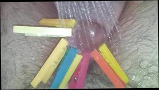Video 374363301: pegging cumshot, bdsm ball, big cock bdsm, bdsm masturbation, bdsm handjob, gay bdsm, amateur bdsm, clothes pegs, hd bdsm, ball wash