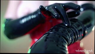 Video 1162333465: black fetish latex, boobs latex, natural tits fetish, breast fetish, latex corset, black red latex, exotic latex, latex play, breasts topless