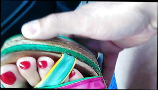 Video 1224848201: toe job, red toes, straight red