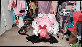 Video 1657217651: latex fetish bondage, latex sissy maid, sissy shemale masturbate, amateur homemade bondage, latex vibrator, bondage cum, cosplay latex, bondage hd, canadian shemale, cum eating, girl