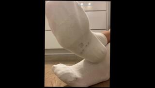 Video 1620952623: goddess feet, cuckold feet, solo female feet, dirty socks feet, amateur feet, solo brunette amateur, white socks feet, amateur sports