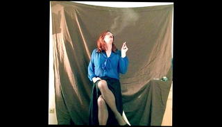 Video 1297740401: gay crossdresser, amateur crossdresser, crossdresser smoking, man crossdresser