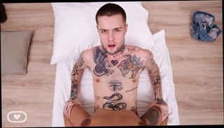 Video 1595938774: cunnilingus, tattooed brunette rides, bearded hunk, quick ride, brunette cowgirl