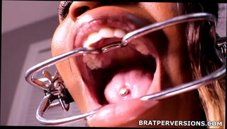 Video 1602709685: fetish gagging, sexy babe gagging, ebony babe gags, mouth gag, beautiful ebony babe, perversions