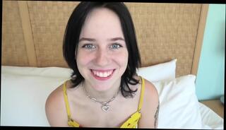 Video 1606623754: pov casting teen, brunette teen pov, pov lingerie, teen cock sucker, long cock teen, long legged teen