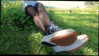 Video 1598827113: nylon stockings foot fetish, nylon pantyhose foot, nylon feet pantyhose, foot fetish solo, nylon pantyhose amateur, pantyhose nylon tease, black nylon pantyhose, public foot fetish, female foot fetish, pantyhose outside, 60fps amateur