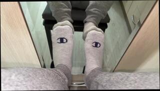 Video 1612917173: pov feet fetish, fetish feet socks, male feet fetish, feet solo, amateur feet, white socks feet, pov 60fps