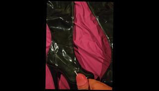 Video 1597467743: latex solo, latex creampie, big cock solo cum, solo handjob cum, creampie amateur cumshot, solo male cum, latex high heel boots, latex leather boots