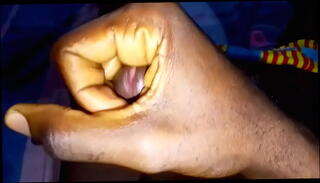 Video 1599976135: skinny brown, thick sperm, little masturbation