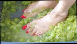 Video 1224261401: feet straight, long feets red, pretty feet, mature feet