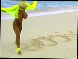 Video 1025761304: sarenna lee, vintage big tit blonde, vintage striptease, beach stripping