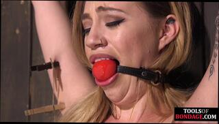 Video 1577754894: bdsm fetish babe, clamps punishments, dom punishes, gagged clamped, bondage clamps, bdsm nipple, fetish small titted, blonde fetish babe