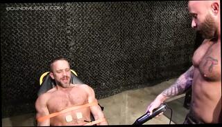 Video 1621325621: bondage domination bdsm, bound bdsm fetish, bdsm gay bondage, bound muscle jocks, hairy cock balls, muscle jock daddy, ropes ball, tattooed muscle jock, hairy sub, domination hd, balls electric, nipples