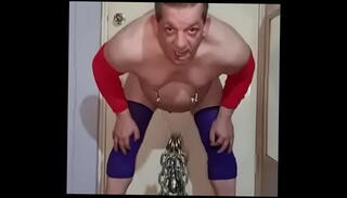 Video 1622113045: chain nipple clamps, gay chain, amateur homemade gay