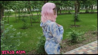 Video 1568610203: amateur big boobs, pink haired amateur, amateur public park, boobs outside