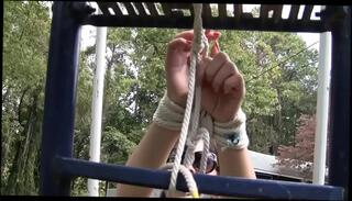 Video 1072992725: nyssa nevers, outdoor rope bondage, asian rope bondage, japanese rope bondage, bound bondage, rope fetish, woman bondage, naked bondage, sexy bondage, high heel bondage, dark bondage, long ponytail, ponytailed hair, bondage legs, bondage panties, public bondage