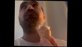 Video 1654639765: licking cream, licking yummy, man licking