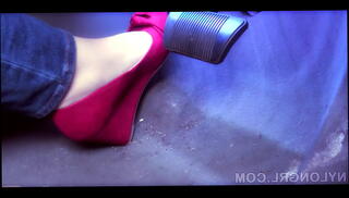 Video 946851955: foot fetish high heels, foot pump, foot shoe fetish, shoeplay foot, foot fetish stockings, woman pumps, nude nylons, nylon wife, nylons red heels