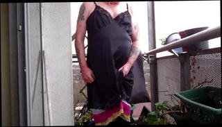 Video 1203045701: crossdresser wanking, gay crossdresser, amateur crossdresser, slip wank, slip cum, wank hd