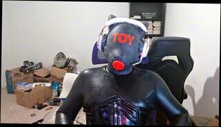 Video 1653417743: latex fetish bondage, solo bondage, cum fetish amateur, solo male cum, puppy bondage, bulge fetish
