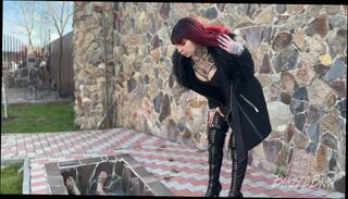 Video 1625777913: femdom piss slave, mistress femdom slave, pissing peeing fetish, toilet slave piss, piss drinking slave, pee pissing outdoor, amateur piss drinking, red head mistress