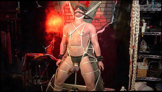 Video 1588400504: bdsm fetish, gay bdsm, bound tight, rope, cock balls