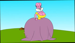 Video 1621244975: girl inflation, big ass boobs, big boobs dressed, big ass skirt, bunny girl