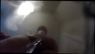 Video 1502114555: pissing peeing, pov pee, small penis pissing, small cock pissing, face pee, pee panties, camera pissing, pov masked