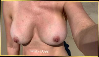 Video 1619113525: big tits milf wife, big boobs milf wife, amateur milf wife, tits milf outdoor public, wife nude beach