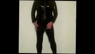Video 1292720555: latex crossdresser, latex mask