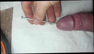Video 1596978585: pierced cock, cock nailed, cock sounding