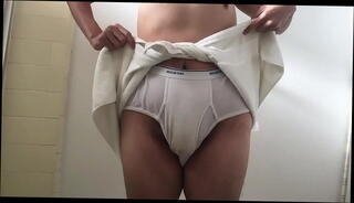 Video 1116710985: gay underwear, white underwear, warm gay, gay bathroom