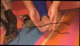 Video 278533401: nylon feet foot job, foot job feet fetish, amateur foot fetish, greek foot fetish, brunette foot fetish, straight foot, huge thick cum load, smooth cum, cum soles