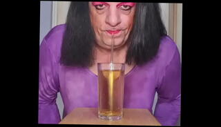 Video 1620961015: amateur sissy crossdresser, gay sissy crossdresser, crossdresser pee, crossdresser swallows