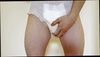 Video 1504305875: pee desperation pissing, diaper pee, pee desperation wetting, extreme pee
