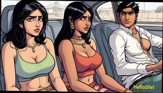 Video 1603156781: car threesome, indian threesome, sexy straight, hindi sexy story