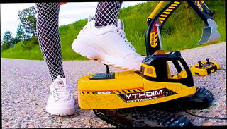 Video 1128368525: shoeplay, toy car crush, toyed smashed