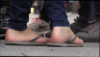 Video 833657404: teen foot fetish, flip flop shoeplay, flip flops barefoot, public foot fetish, foot fetish hd